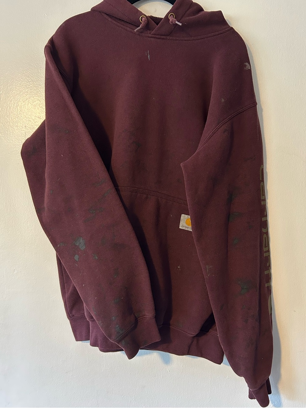 Distressed Carhartt Hoodie Sweatshirt